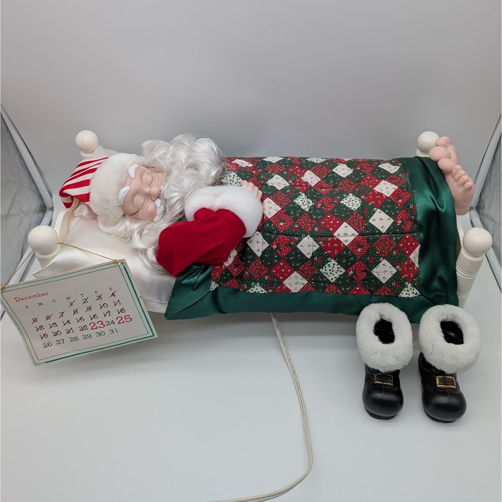 22 in Animated Snoring Santa Claus 1994 Telco Motion-ettes of Christmas *Working